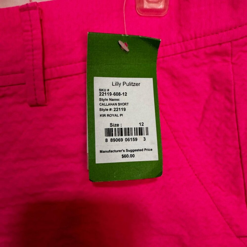 NWT Lilly Pulitzer The Callahan Shorts Size 12 in Neon Pink - Picture 6 of 10